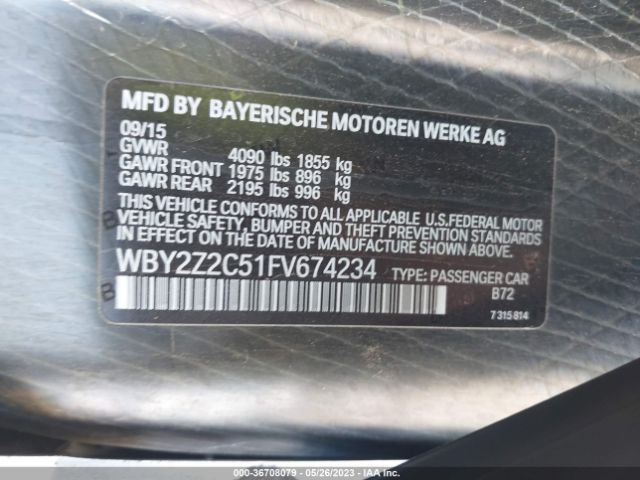 WBY2Z2C51FV674234 BMW I8