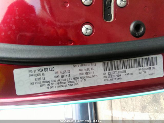 2C3CDZBT3JH334523 Dodge Challenger R/t