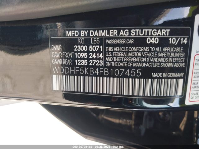 WDDHF5KB4FB107455 Mercedes-Benz E-class E 350