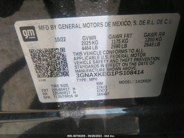 Chevrolet EQUINOX LT 2023 3GNAXKEG1PS108414 Image 11