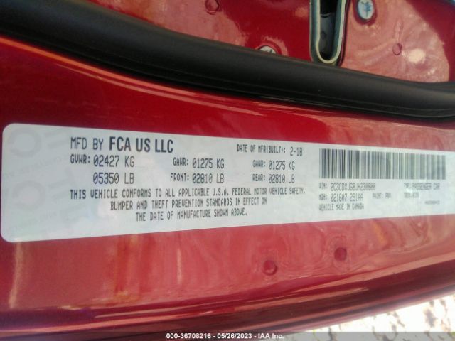 2C3CDXJG8JH230800 Dodge Charger Gt Awd