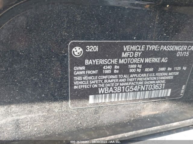 WBA3B1G54FNT03631 BMW 3 Series 320i