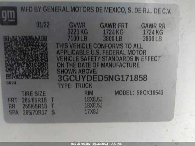 Chevrolet Silverado 1500 Ltd Lt 2022 3GCUYDED5NG171858 Image 9