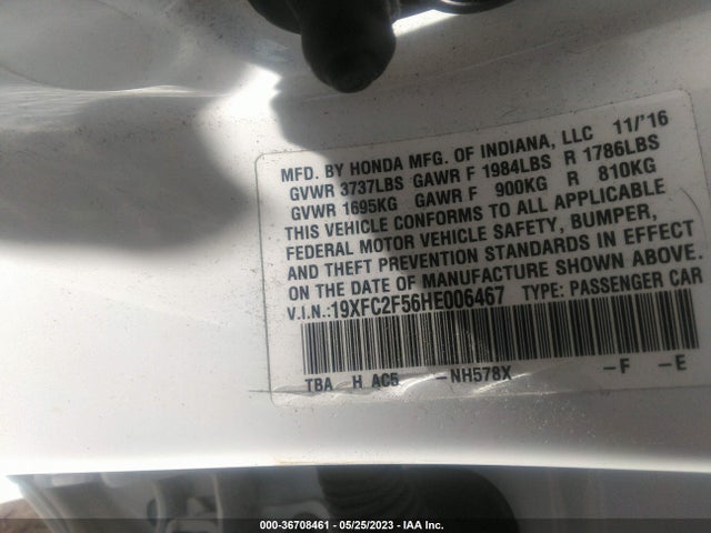 Honda Civic Lx 2017 19XFC2F56HE006467 Image 9