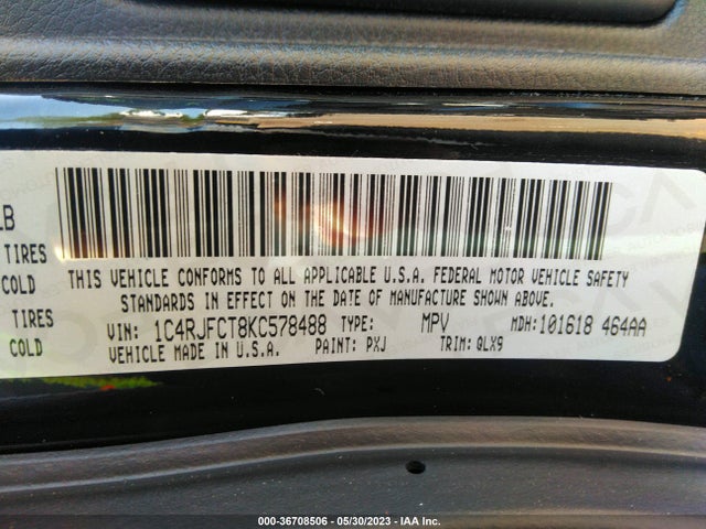1C4RJFCT8KC578488 Jeep Grand Cherokee High Altitude