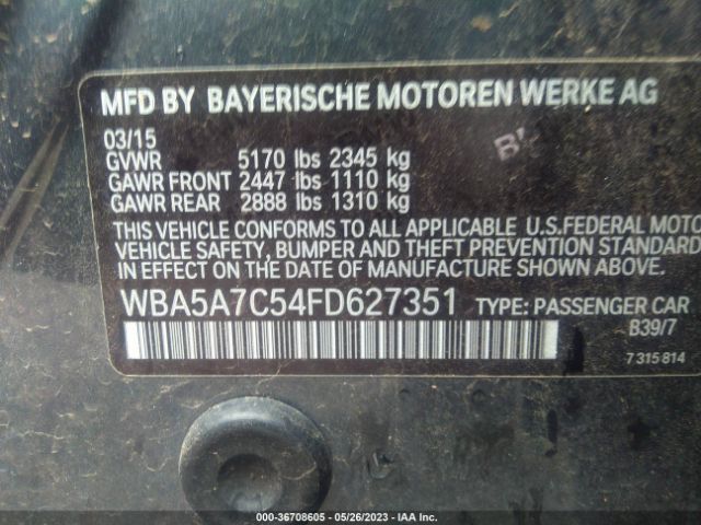 WBA5A7C54FD627351 BMW 5 Series 528i Xdrive