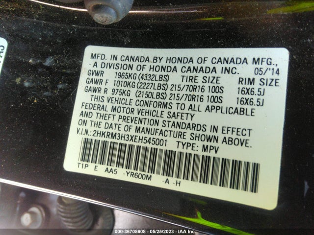 Honda CR-V LX 2014 2HKRM3H3XEH545001 Image 10