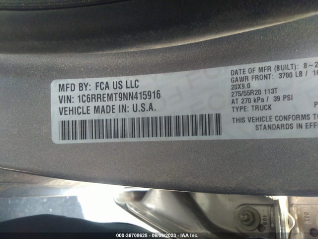 RAM 1500 Lone Star 2022 1C6RREMT9NN415916 Image 9