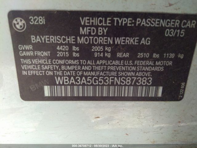 WBA3A5G53FNS87383 BMW 3 Series 328i