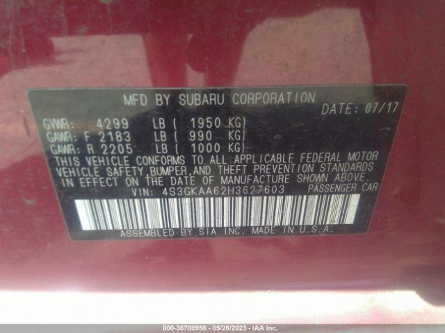 4S3GKAA62H3627603 Subaru Impreza