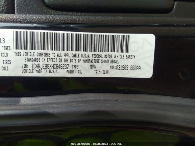 1C4RJEBGXHC846237 Jeep Grand Cherokee Limited