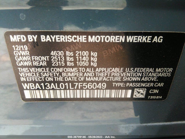 BMW 2 Series M235i Xdrive 2020 аукцион фото