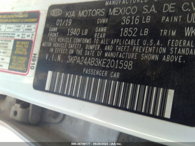 KIA RIO S 2019 3KPA24AB3KE201598 Image 10