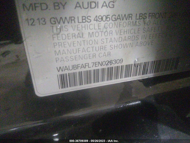 WAUBFAFL7EN026309 Audi A4 PREMIUM
