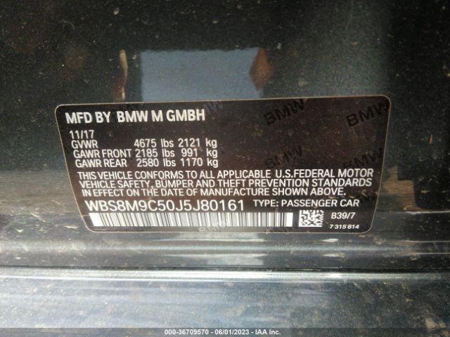 WBS8M9C50J5J80161 BMW M3