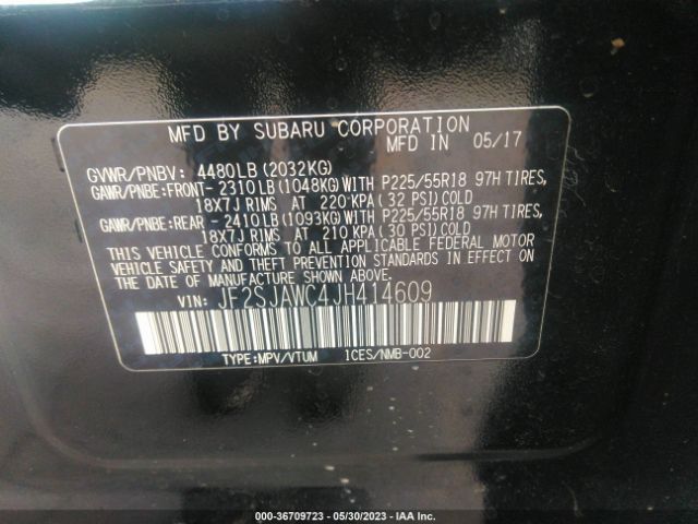 JF2SJAWC4JH414609 Subaru Forester Touring