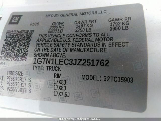 1GTN1LEC3JZ251762 GMC SIERRA 1500