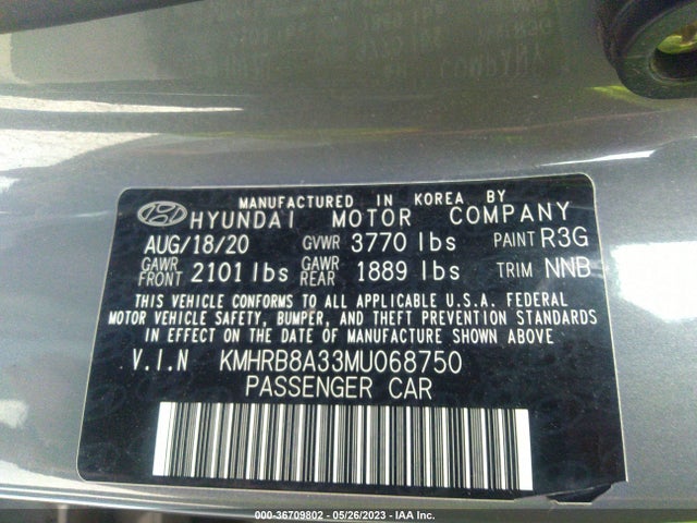 Hyundai Venue Se 2021 KMHRB8A33MU068750 Image 9