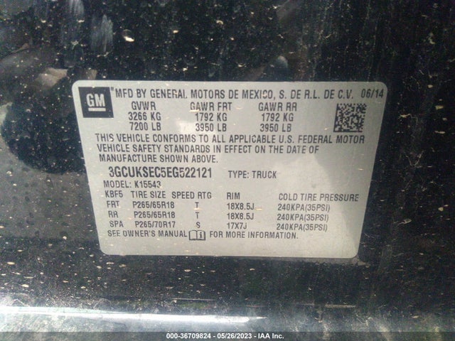 Chevrolet Silverado 1500 Ltz 2014 3GCUKSEC5EG522121 Image 10