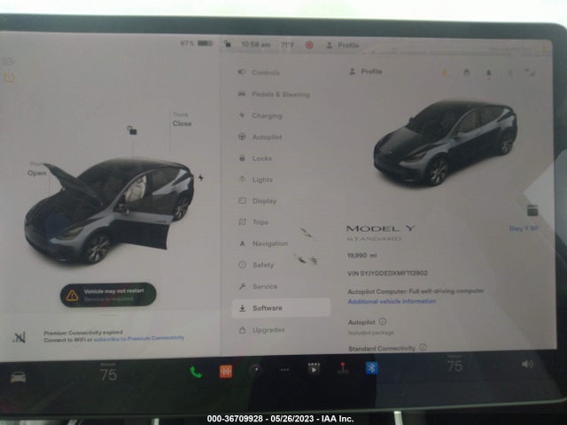 Tesla Model Y Standard Range 2021 5YJYGDEDXMF113902 Image 5