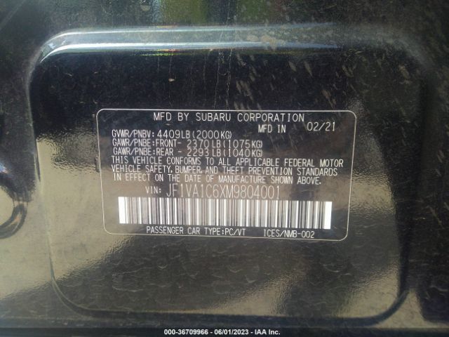 JF1VA1C6XM9804001 Subaru Wrx Premium