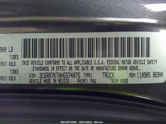 RAM 1500 Express 2017 3C6RR7KT0HG574075 Image 10
