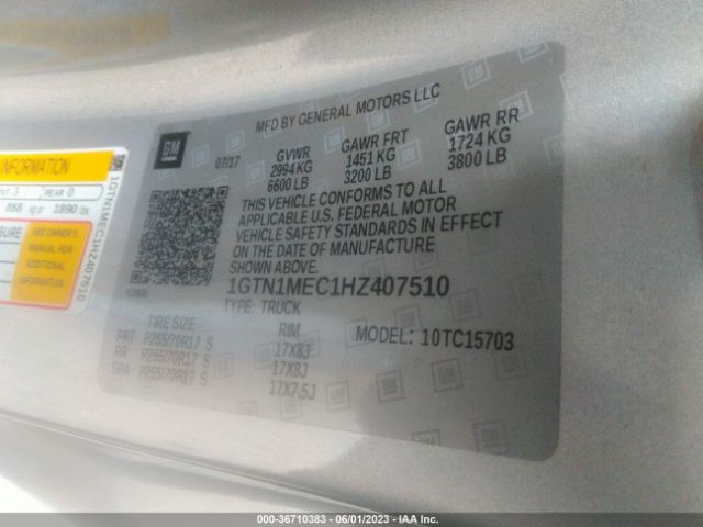 1GTN1MEC1HZ407510 GMC Sierra 1500 Sle