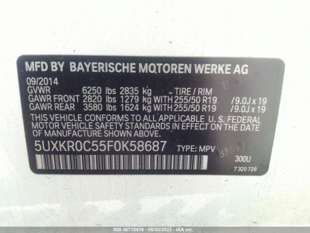 5UXKR0C55F0K58687 BMW X5 Xdrive35i