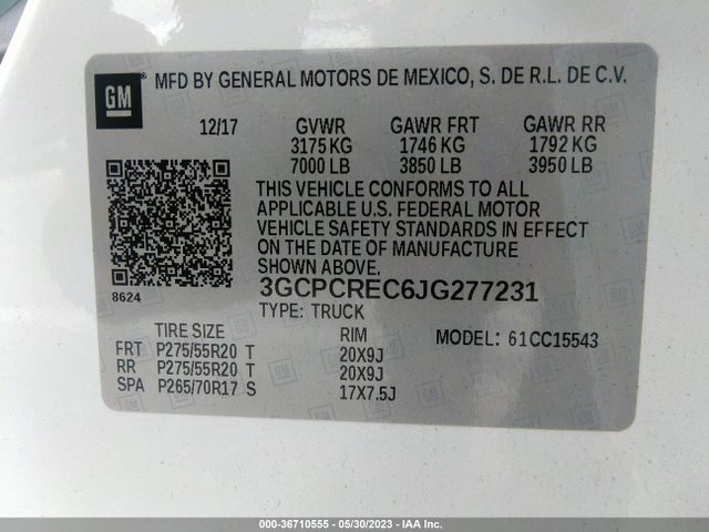 Chevrolet Silverado 1500 Lt 2018 3GCPCREC6JG277231 Image 9
