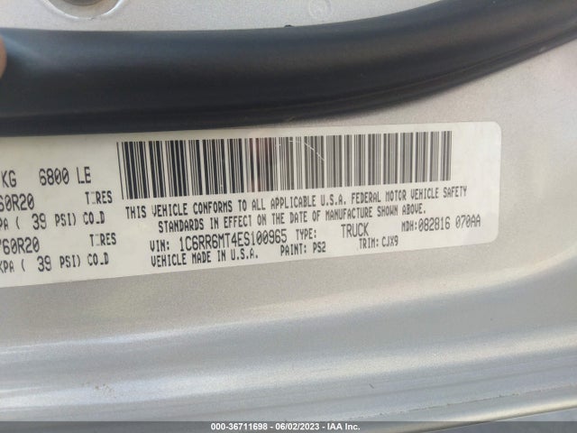 1C6RR6MT4ES100965 RAM 1500 Sport
