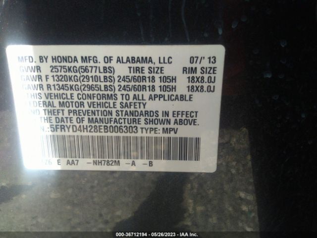 5FRYD4H28EB006303 Acura MDX