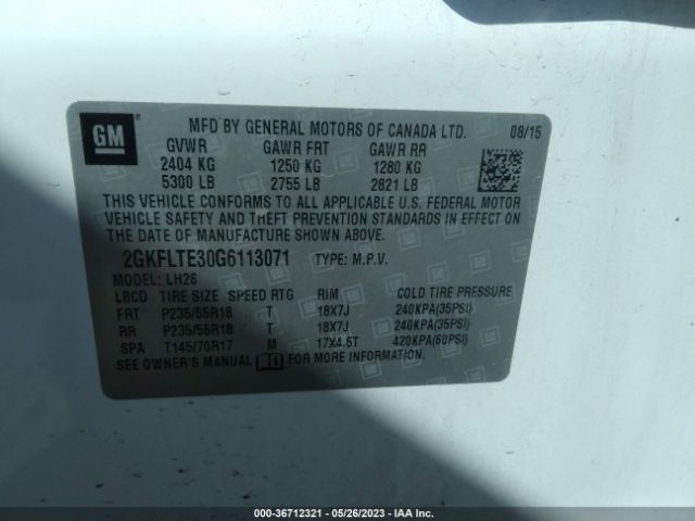 2GKFLTE30G6113071 GMC Terrain Sle