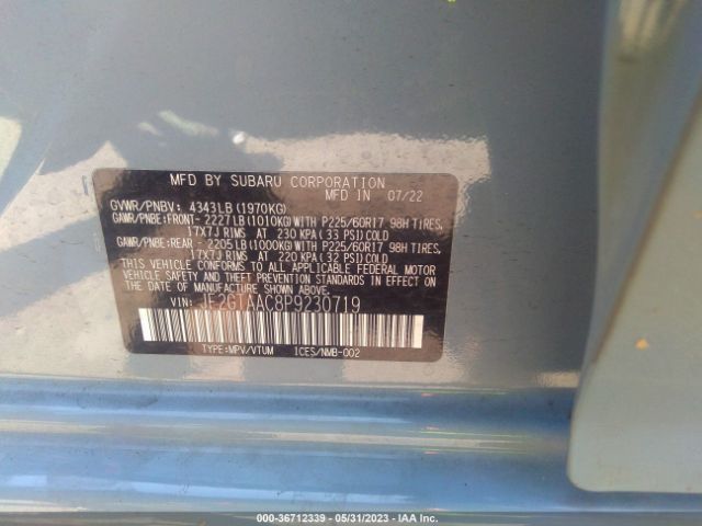 JF2GTAAC8P9230719 Subaru Crosstrek