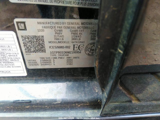 1GTP9EED6MZ198954 GMC Sierra 1500 At4