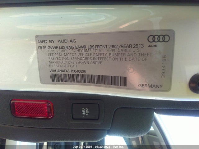 Audi A4 PREMIUM 2017 WAUANAF45HN040625 Image 9