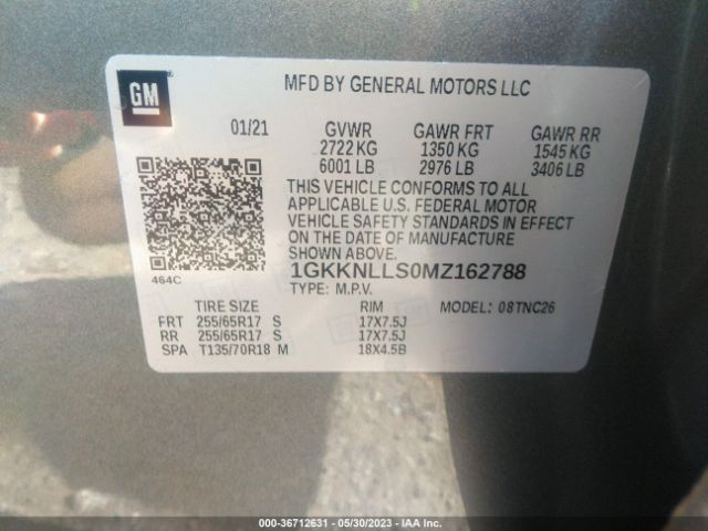 1GKKNLLS0MZ162788 GMC Acadia At4