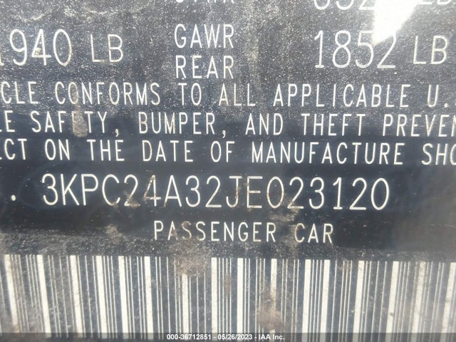 Hyundai ACCENT SE 2018 3KPC24A32JE023120 Image 9