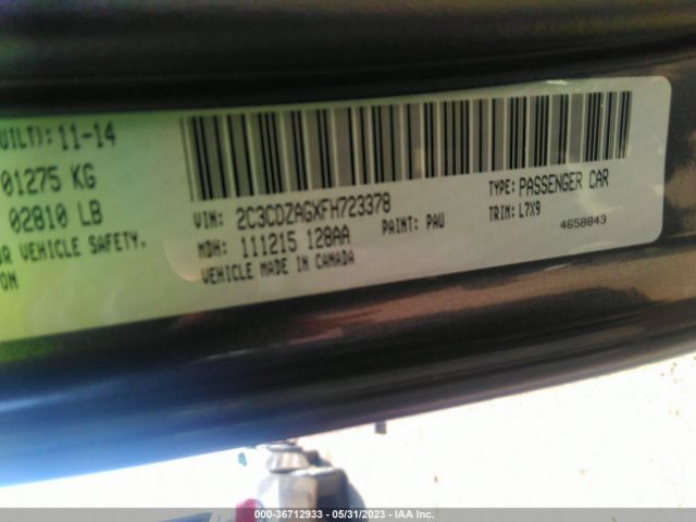 2C3CDZAGXFH723378 Dodge Challenger Sxt