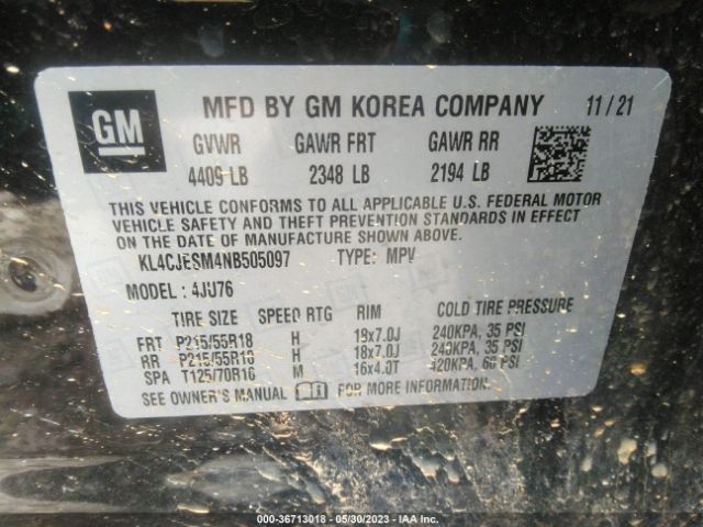 KL4CJESM4NB505097 Buick Encore Preferred