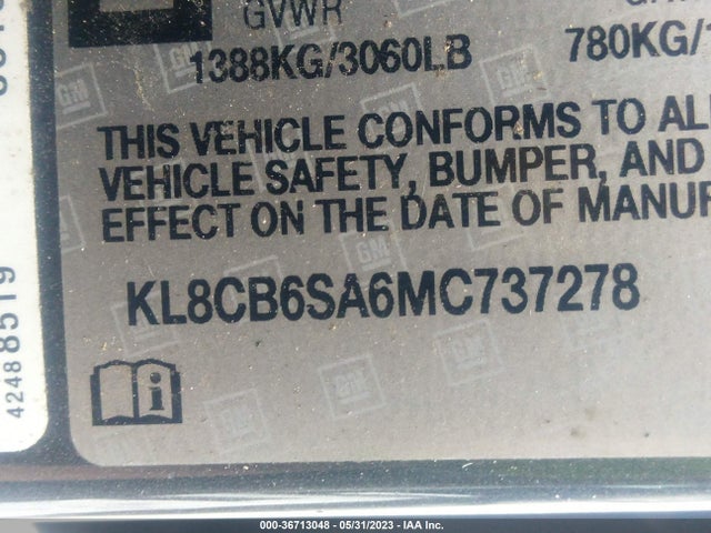 Chevrolet SPARK LS 2021 KL8CB6SA6MC737278 Image 9