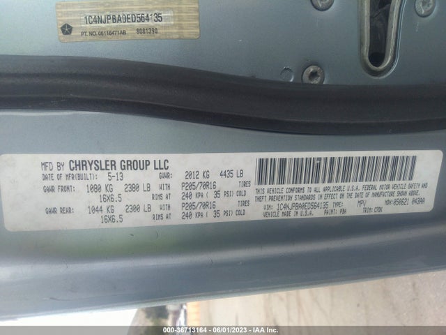 Jeep Patriot Sport 2014 1C4NJPBA0ED564135 Image 10