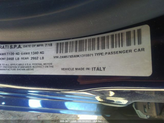 ZAM57XSA9K1315971 Maserati Ghibli