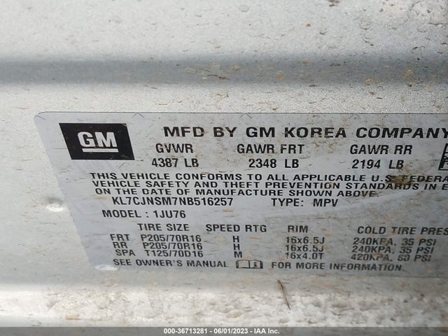 Chevrolet TRAX LS 2022 KL7CJNSM7NB516257 Image 11