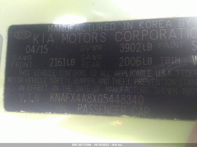 KIA FORTE EX 2016 KNAFX4A8XG5448340 Image 9