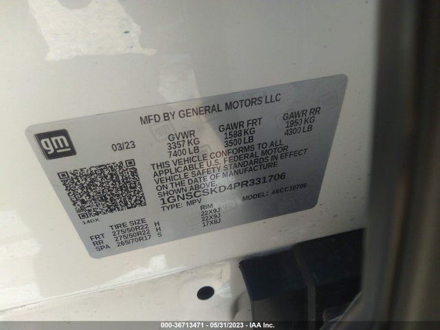 Chevrolet Tahoe Premier 2023 1GNSCSKD4PR331706 Image 9