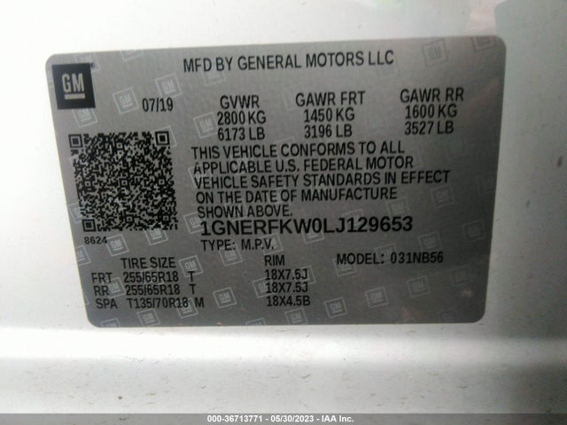 Chevrolet Traverse Ls 2020 1GNERFKW0LJ129653 Image 9