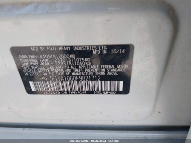 JF1VA1G60F9821712 Subaru Wrx Limited