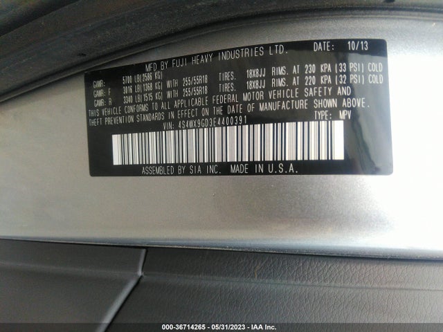 2014 Subaru Tribeca, VIN: 4S4WX9GD3E4400391