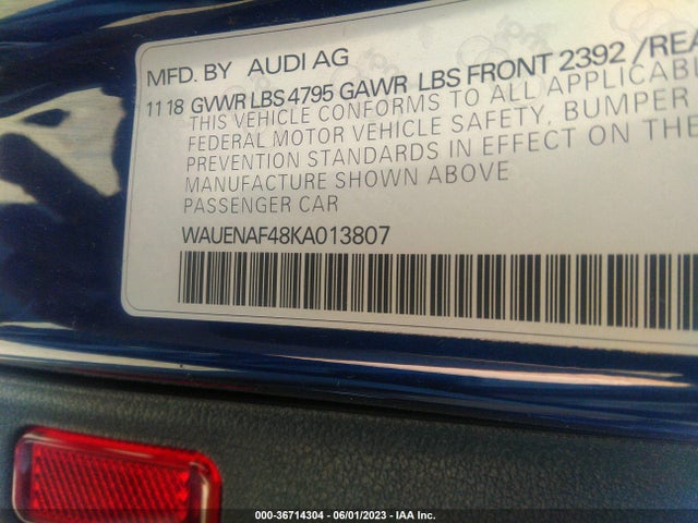 WAUENAF48KA013807 Audi A4 Premium Plus