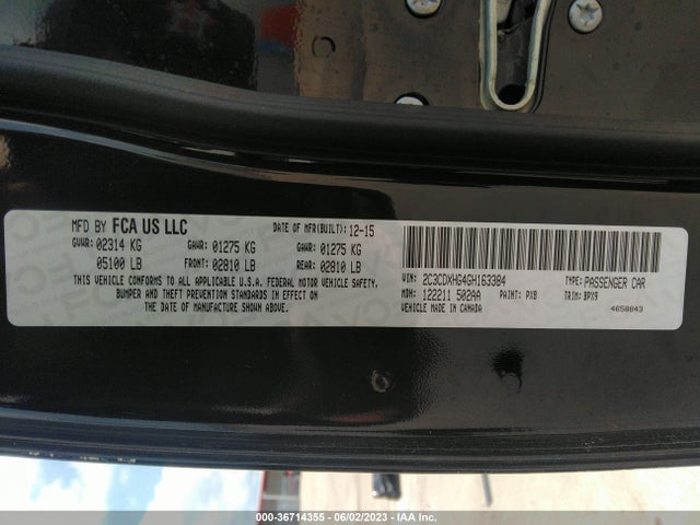 Dodge Charger Sxt 2016 2C3CDXHG4GH163384 Image 9